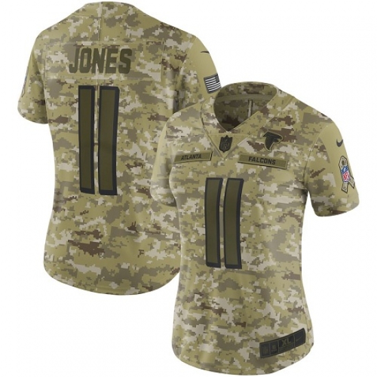 Women's Nike Atlanta Falcons 11 Julio Jones Limited Camo 2018 Salute to Service NFL Jersey