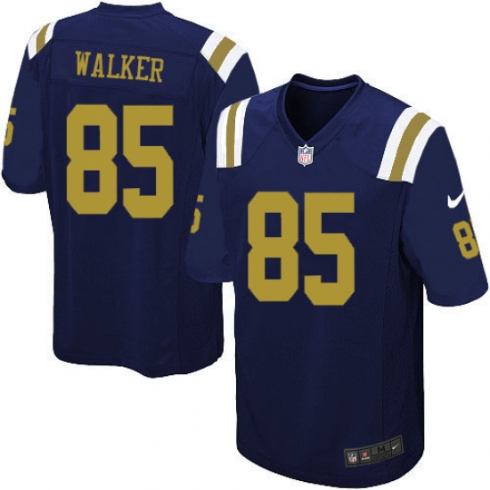 Youth Nike New York Jets 85 Wesley Walker Elite Navy Blue Alternate NFL Jersey