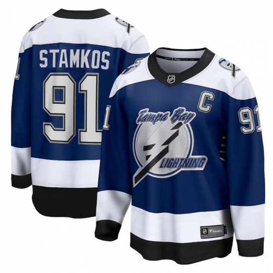 Men's Tampa Bay Lightning 91 Steven Stamkos Fanatics Branded Royal 2020-21 Special Edition Breakaway Player Jersey