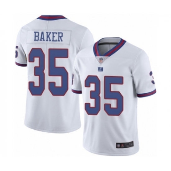 Men's New York Giants 35 Deandre Baker Elite White Rush Vapor Untouchable Football Jersey