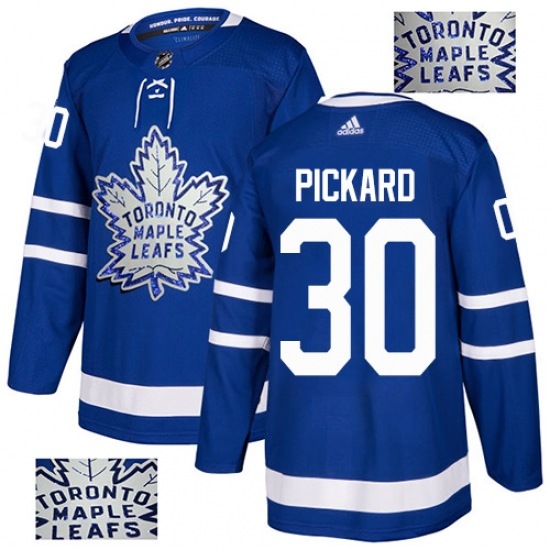 Men's Adidas Toronto Maple Leafs 30 Calvin Pickard Authentic Royal Blue Home NHL Jersey