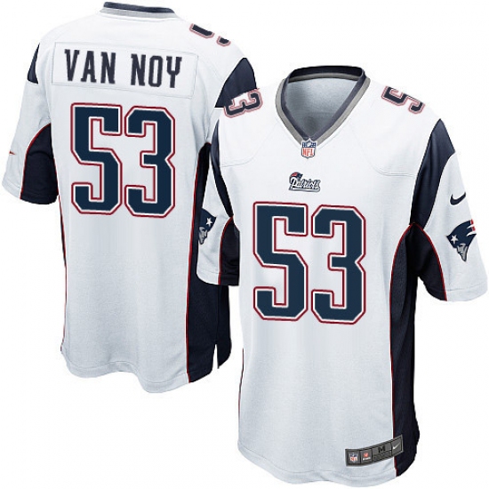 Men's Nike New England Patriots 53 Kyle Van Noy Game White NFL Jersey