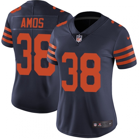 Women's Nike Chicago Bears 38 Adrian Amos Navy Blue Alternate Vapor Untouchable Limited Player NFL Jersey