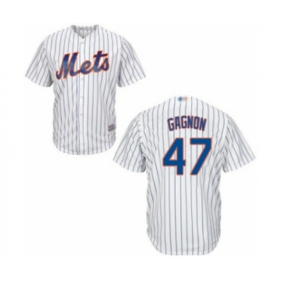 Youth New York Mets 22 Drew Gagnon Authentic White Home Cool Base Baseball Player Jersey