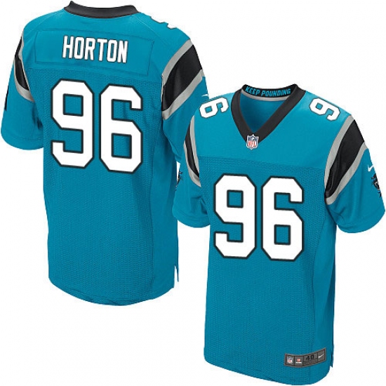 Men's Nike Carolina Panthers 96 Wes Horton Elite Blue Alternate NFL Jersey