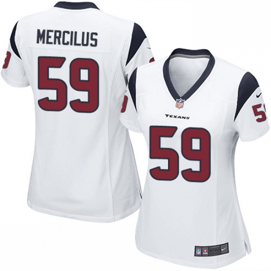 Women's Nike Houston Texans 59 Whitney Mercilus Game White NFL Jersey