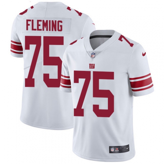 Youth New York Giants 75 Cameron Fleming White Stitched Vapor Untouchable Limited Jersey