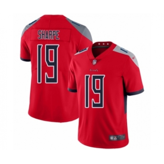 Men's Tennessee Titans 19 Tajae Sharpe Limited Red Inverted Legend Football Jersey