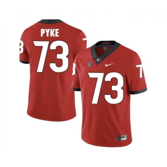 Georgia Bulldogs 73 Greg Pyke Red College Football Jersey