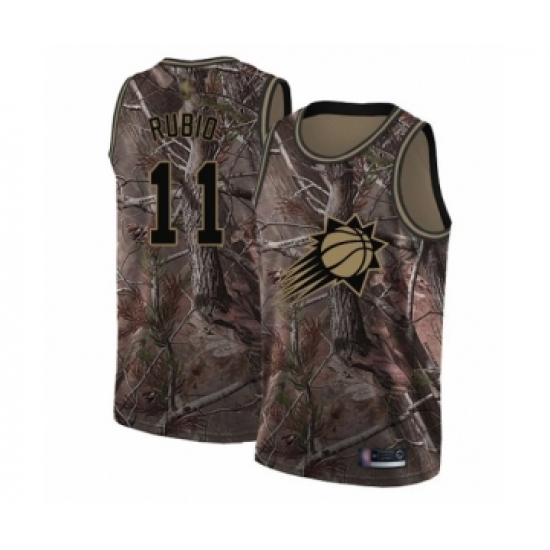 Youth Phoenix Suns 11 Ricky Rubio Swingman Camo Realtree Collection Basketball Jersey