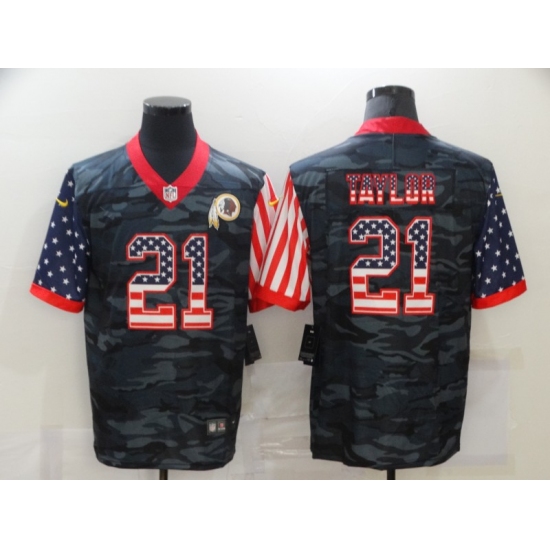 Men's Washington Redskins 21 Sean Taylor Camo Flag Nike Limited Jersey