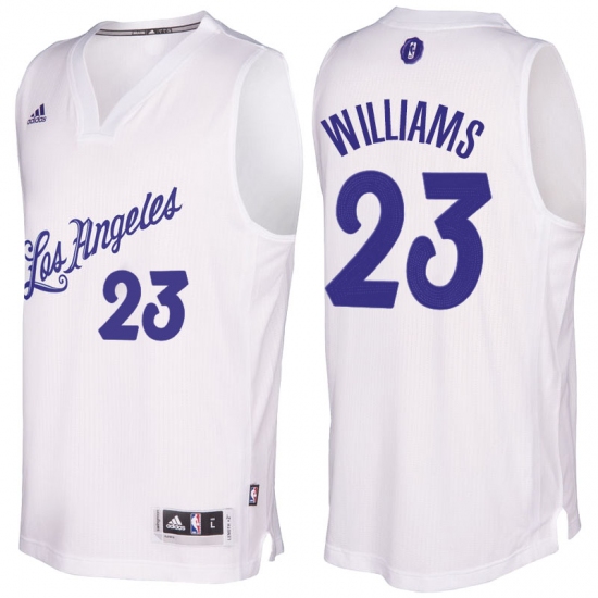 Men's Los Angeles Lakers 23 Lou Williams 2016-2017 Christmas Day White NBA Swingman Jersey