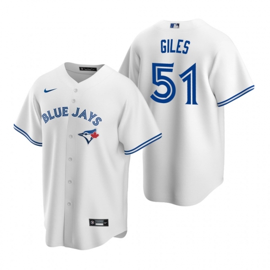 Men's Nike Toronto Blue Jays 51 Ken Giles White Home Stitched Baseball Jersey