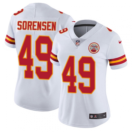 Women's Nike Kansas City Chiefs 49 Daniel Sorensen Elite White NFL Jersey