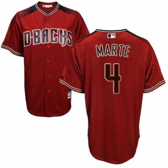 Men's Majestic Arizona Diamondbacks 4 Ketel Marte Replica Red/Brick Alternate Cool Base MLB Jersey