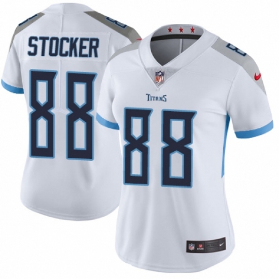 Women's Nike Tennessee Titans 88 Luke Stocker White Vapor Untouchable Limited Player NFL Jersey