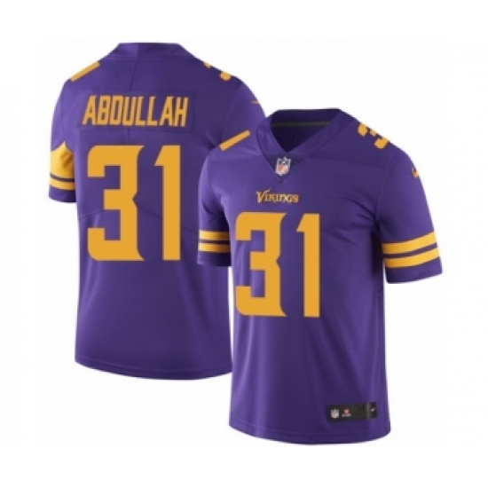 Men's Nike Minnesota Vikings 31 Ameer Abdullah Limited Purple Rush Vapor Untouchable NFL Jersey