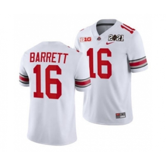 Men's Ohio State Buckeyes J.T. Barrett Sugar Bowl Jersey White Playoff Away