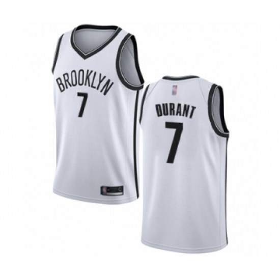 Women's Brooklyn Nets 7 Kevin Durant Swingman White Basketball Jersey - Association Edition