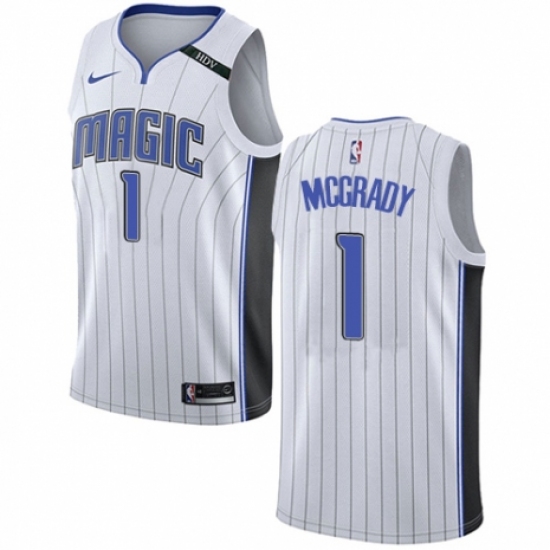 Women's Nike Orlando Magic 1 Tracy Mcgrady Authentic NBA Jersey - Association Edition