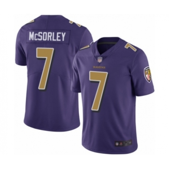 Youth Baltimore Ravens 7 Trace McSorley Limited Purple Rush Vapor Untouchable Football Jersey