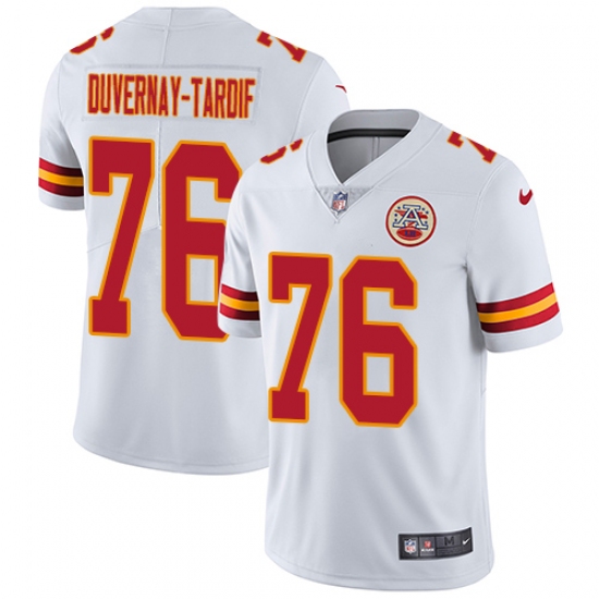Youth Nike Kansas City Chiefs 76 Laurent Duvernay-Tardif White Vapor Untouchable Limited Player NFL Jersey