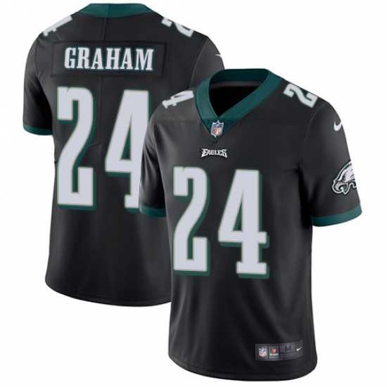 Youth Nike Philadelphia Eagles 24 Corey Graham Black Alternate Vapor Untouchable Limited Player NFL Jersey