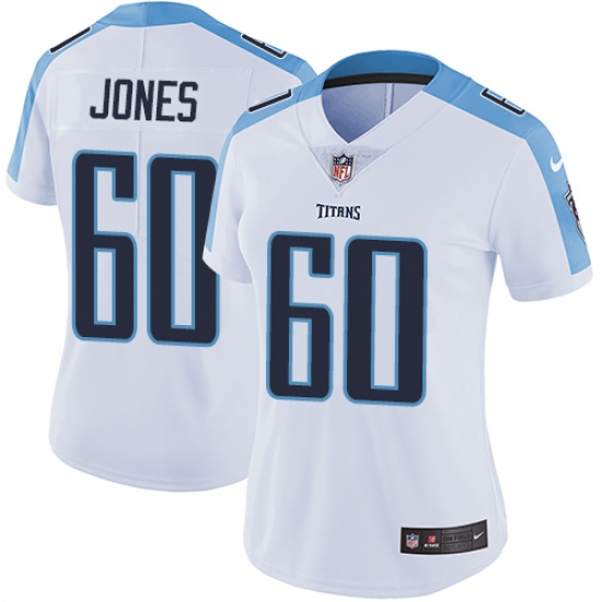 Women's Nike Tennessee Titans 60 Ben Jones Elite White NFL Jersey