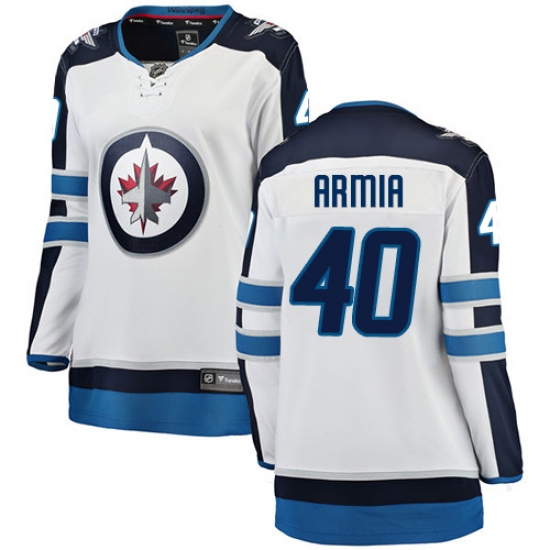 Women's Winnipeg Jets 40 Joel Armia Fanatics Branded White Away Breakaway NHL Jersey