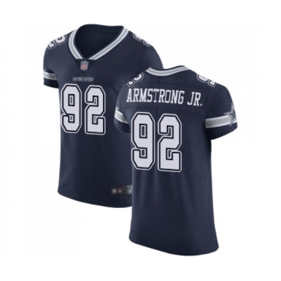 Men's Dallas Cowboys 92 Dorance Armstrong Jr. Navy Blue Team Color Vapor Untouchable Elite Player Football Jersey