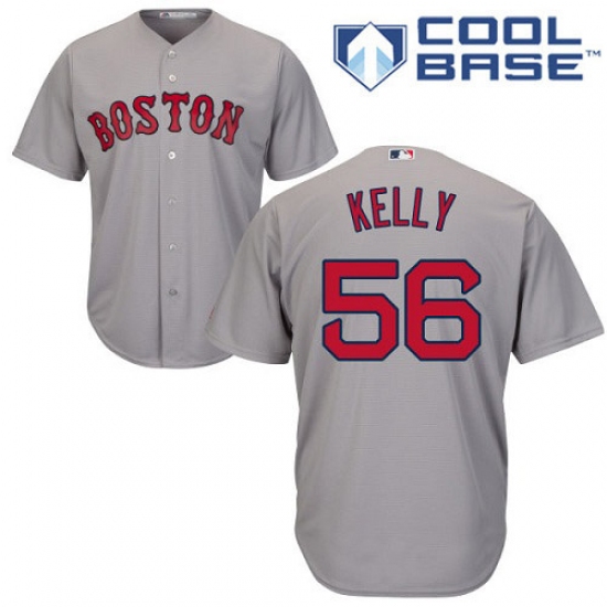 Youth Majestic Boston Red Sox 56 Joe Kelly Authentic Grey Road Cool Base MLB Jersey