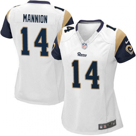 Women's Nike Los Angeles Rams 14 Sean Mannion Game White NFL Jersey