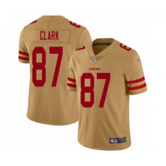 Youth San Francisco 49ers 87 Dwight Clark Limited Gold Inverted Legend Football Jersey