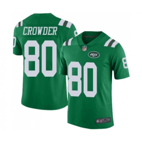 Men's New York Jets 80 Jamison Crowder Limited Green Rush Vapor Untouchable Football Jersey