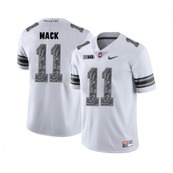 Ohio State Buckeyes 11 Austin Mack White Shadow College Football Jersey