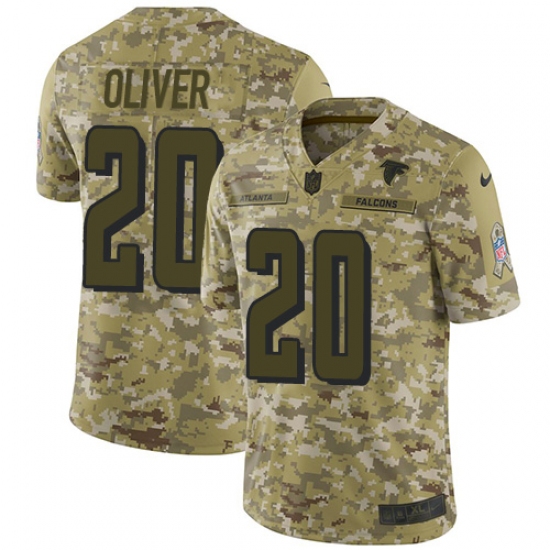 Youth Nike Atlanta Falcons 20 Isaiah Oliver Limited Camo 2018 Salute to Service NFL Jersey