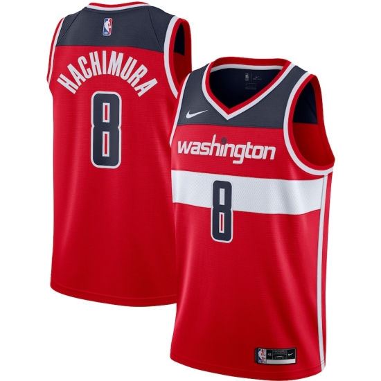 Men's Washington Wizards 8 Rui Hachimura Nike Red 2020-21 Swingman Jersey