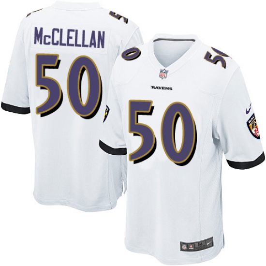 Men's Nike Baltimore Ravens 50 Albert McClellan Game White NFL Jersey