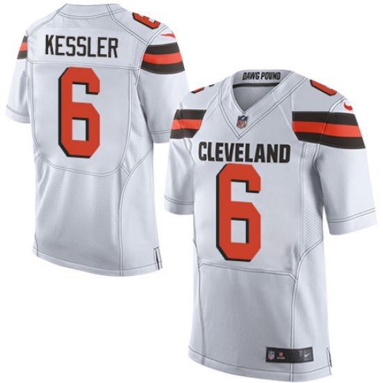 Men's Nike Cleveland Browns 6 Cody Kessler Elite White NFL Jersey