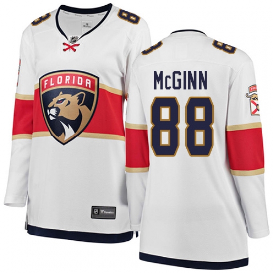 Women's Florida Panthers 88 Jamie McGinn Authentic White Away Fanatics Branded Breakaway NHL Jersey