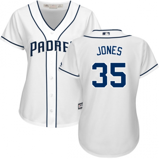 Women's Majestic San Diego Padres 35 Randy Jones Authentic White Home Cool Base MLB Jersey