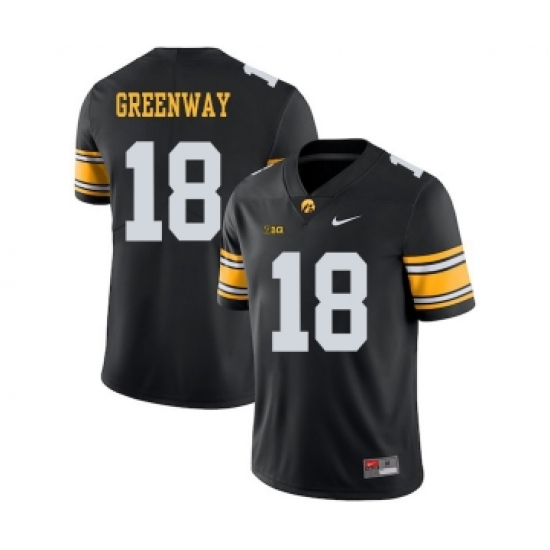 Iowa Hawkeyes 18 Chad Greenway Black College Football Jersey