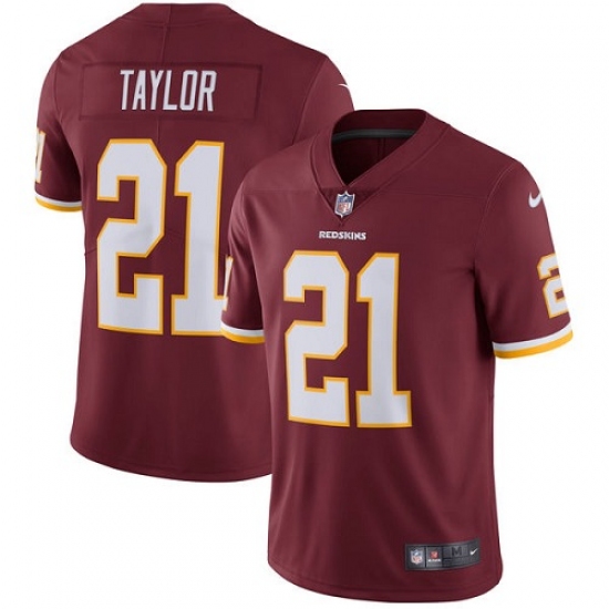 Men's Nike Washington Redskins 21 Sean Taylor Burgundy Red Team Color Vapor Untouchable Limited Player NFL Jersey