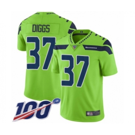 Youth Seattle Seahawks 37 Quandre Diggs Limited Green Rush Vapor Untouchable 100th Season Football Jersey