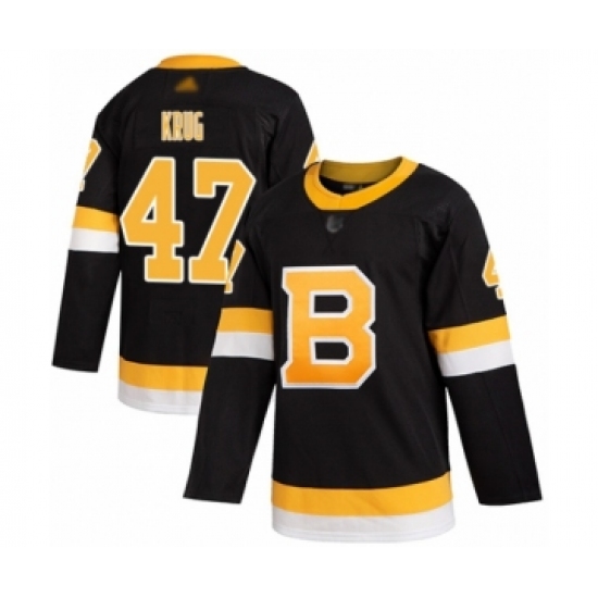 Men's Boston Bruins 47 Torey Krug Authentic Black Alternate Hockey Jersey