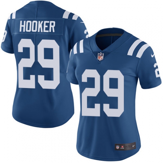 Women's Nike Indianapolis Colts 29 Malik Hooker Royal Blue Team Color Vapor Untouchable Limited Player NFL Jersey