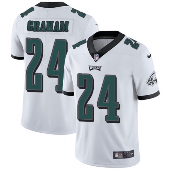 Men's Nike Philadelphia Eagles 24 Corey Graham White Vapor Untouchable Limited Player NFL Jersey