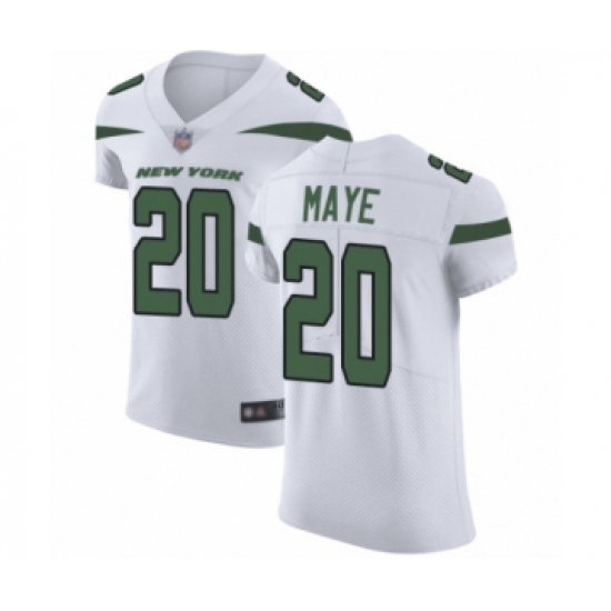 Men's New York Jets 20 Marcus Maye White Vapor Untouchable Elite Player Football Jersey