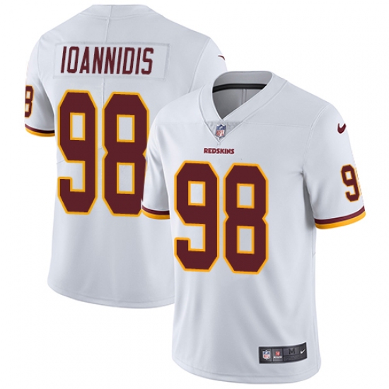 Men's Nike Washington Redskins 98 Matt Ioannidis White Vapor Untouchable Limited Player NFL Jersey