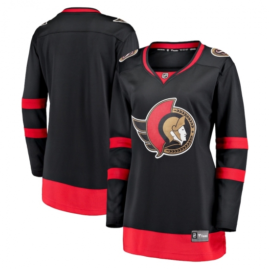 Women's Ottawa Senators Fanatics Branded Blank Black 2020-21 Home Breakaway Jersey